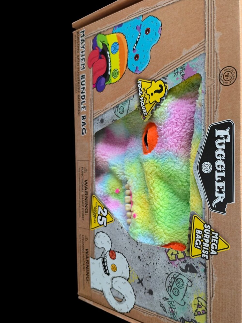 NEW Fuggler Mayhem Bundle Bag - Tie Dye Plush, Fugg Figure & 25 Collectibles Ins